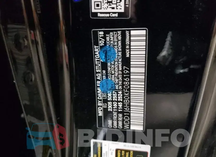 WDD1J6HB0KF086197 Photo# 14
