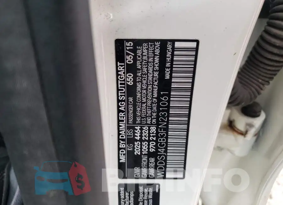 WDDSJ4GB3FN231061 Photo# 12