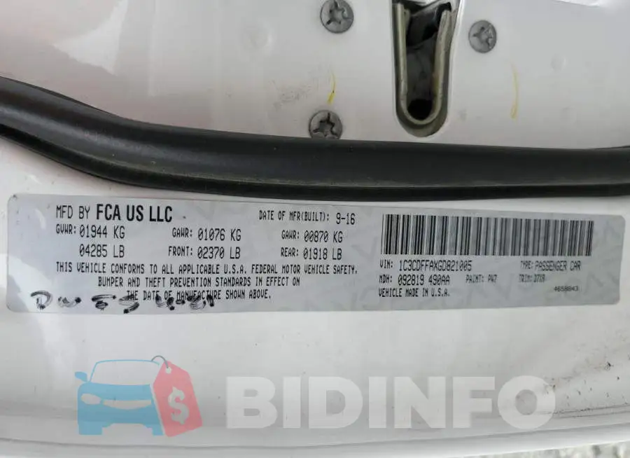 1C3CDFFAXGD821005 Photo# 13