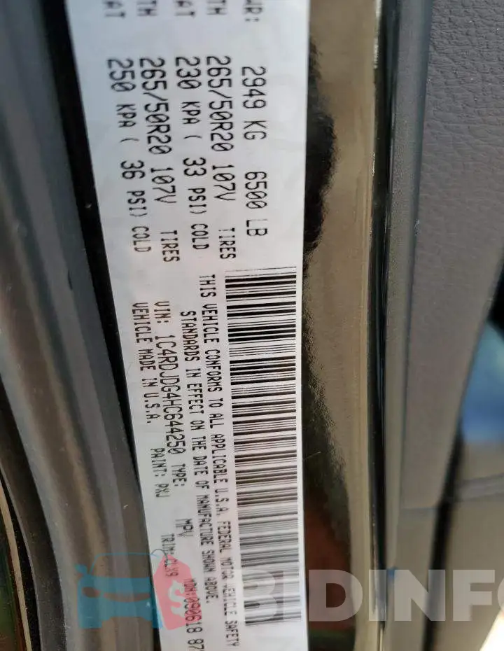 1C4RDJDG4HC644250 Photo# 13