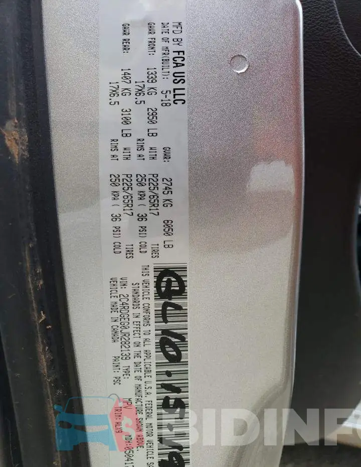 2C4RDGEG0JR282139 Photo# 13