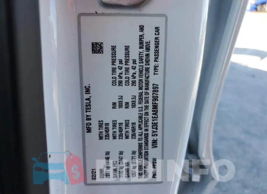 5YJ3E1EA8MF907897 Photo# 12