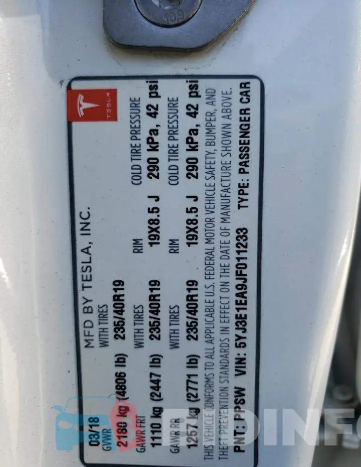 5YJ3E1EA9JF011233 Photo# 13