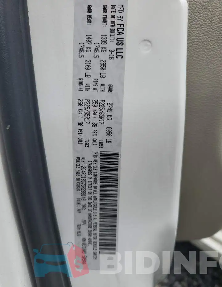 2C4RC1BG7GR289148 Photo# 14