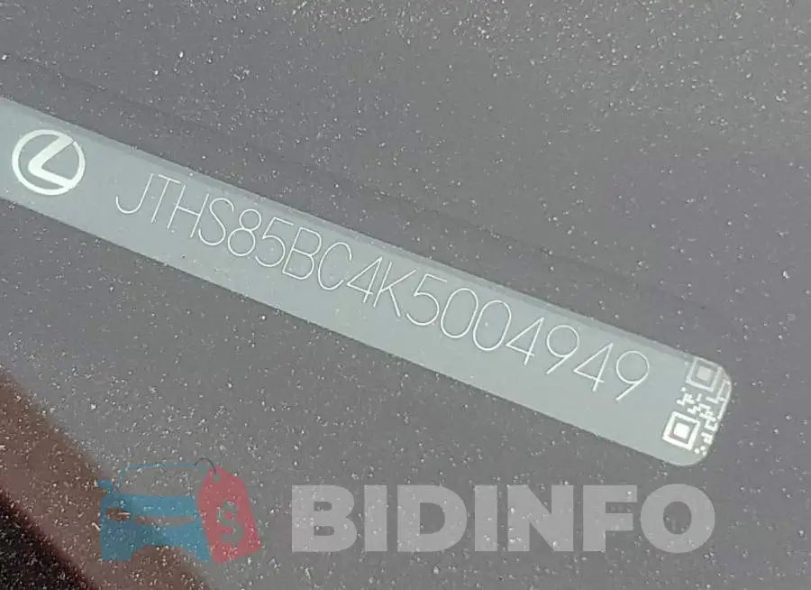 JTHS85BC4K5004949 Photo# 12