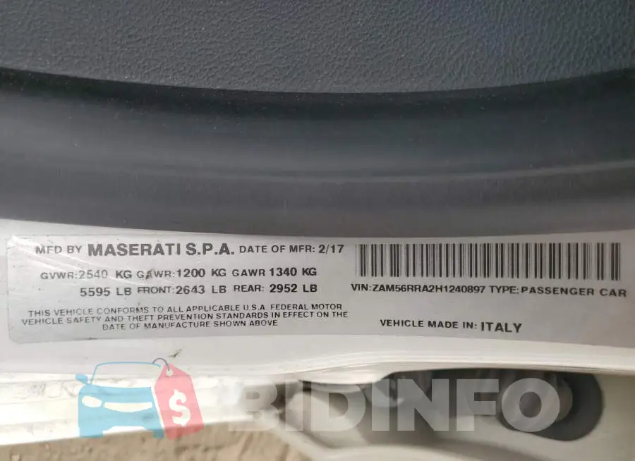 ZAM56RRA2H1240897 Photo# 12