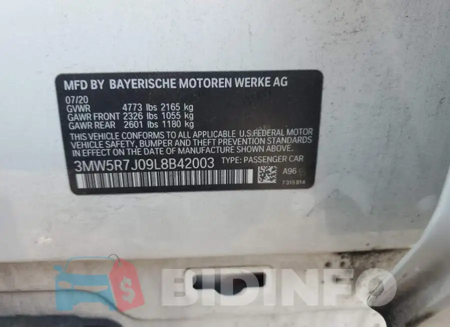 3MW5R7J09L8B42003 Photo# 12