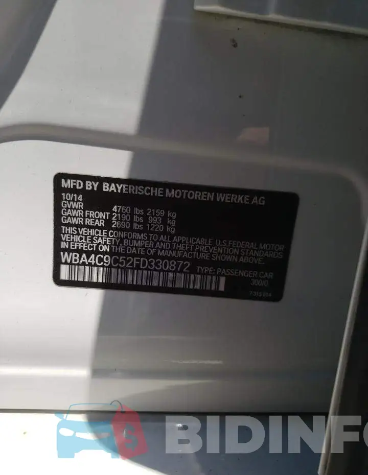 WBA4C9C52FD330872 Photo# 12