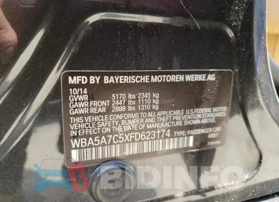 WBA5A7C5XFD623174 Photo# 12