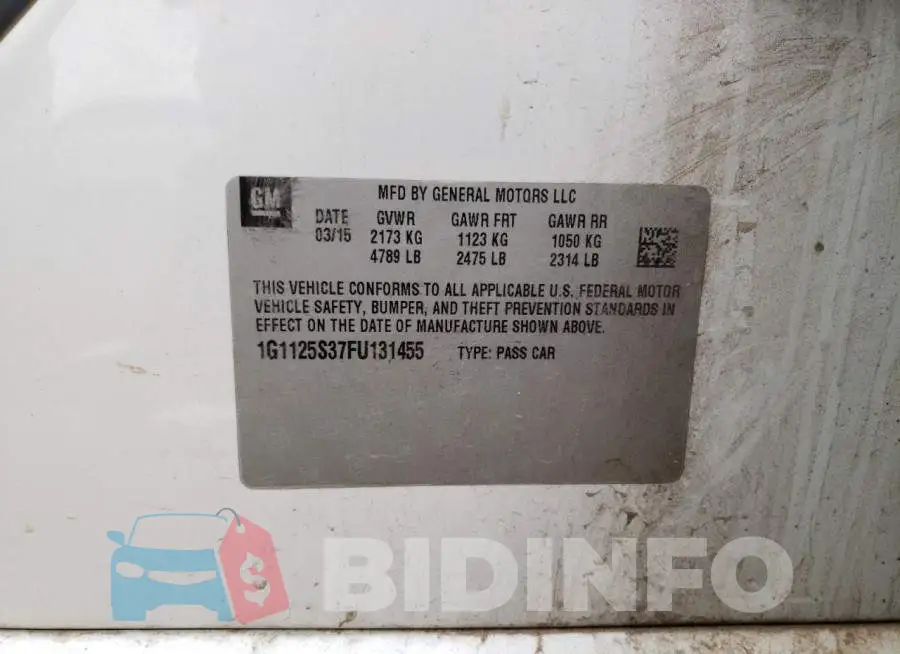 1G1125S37FU131455 Photo# 12