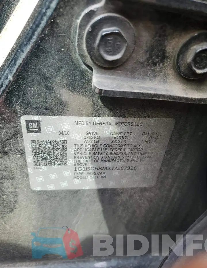 1G1BC5SM2J7207326 Photo# 12