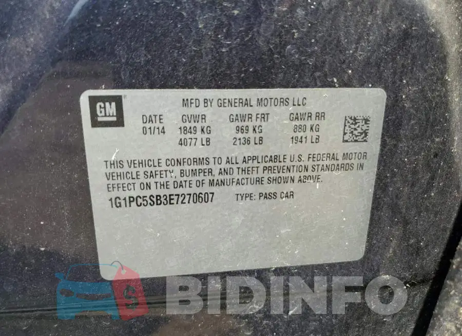 1G1PC5SB3E7270607 Photo# 12