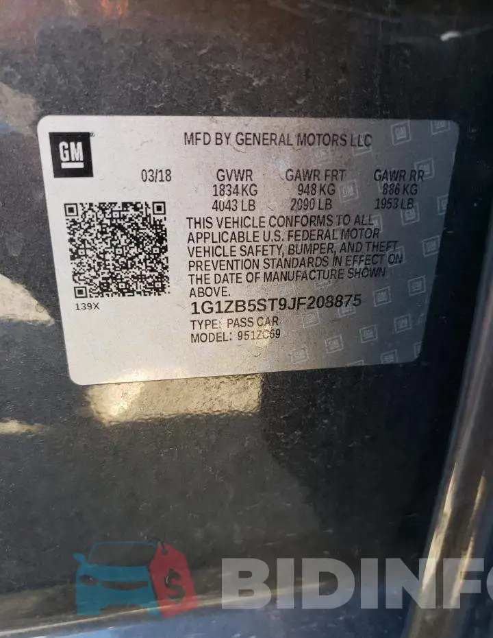 1G1ZB5ST9JF208875 Photo# 12