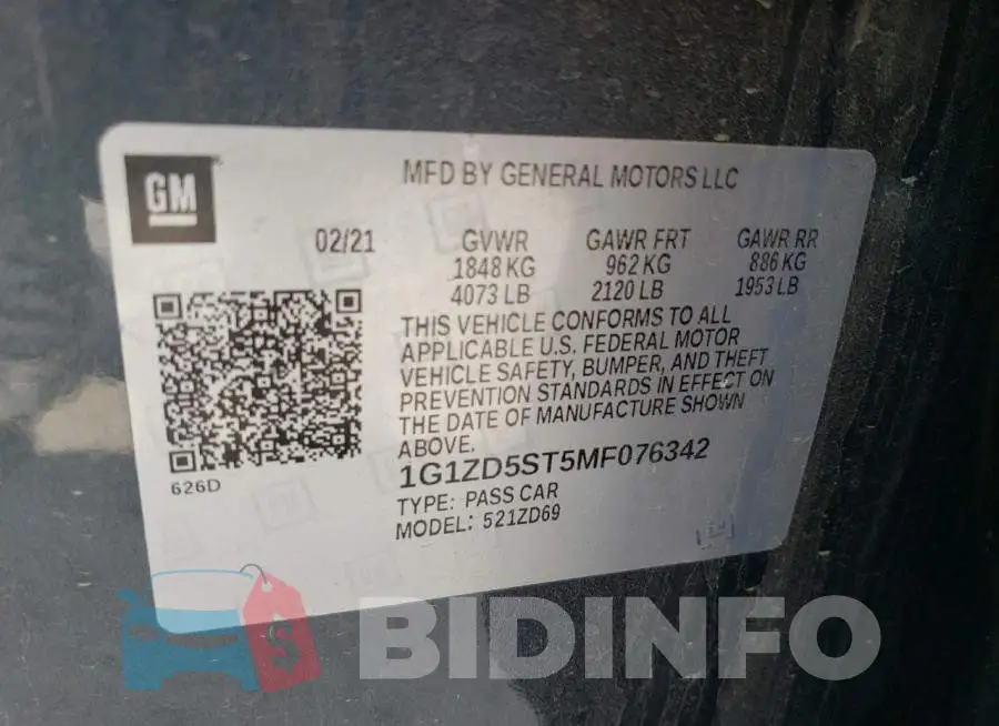 1G1ZD5ST5MF076342 Photo# 12
