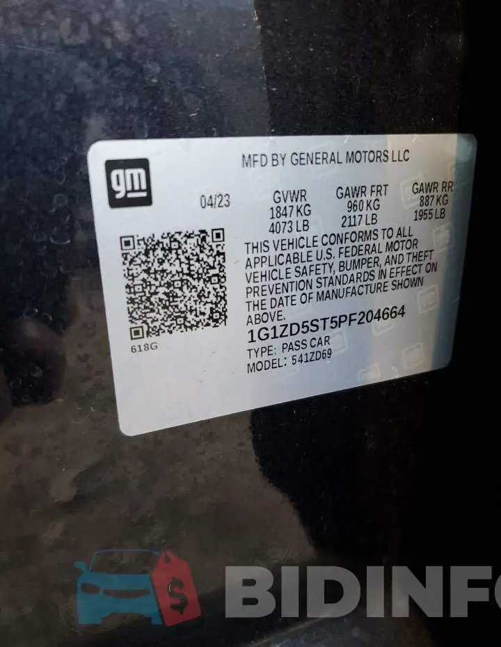1G1ZD5ST5PF204664 Photo# 12