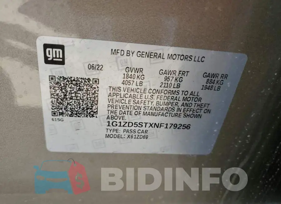 1G1ZD5STXNF179256 Photo# 12