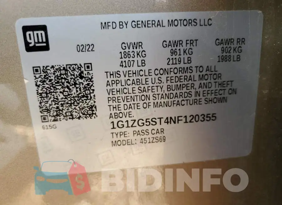 1G1ZG5ST4NF120355 Photo# 12