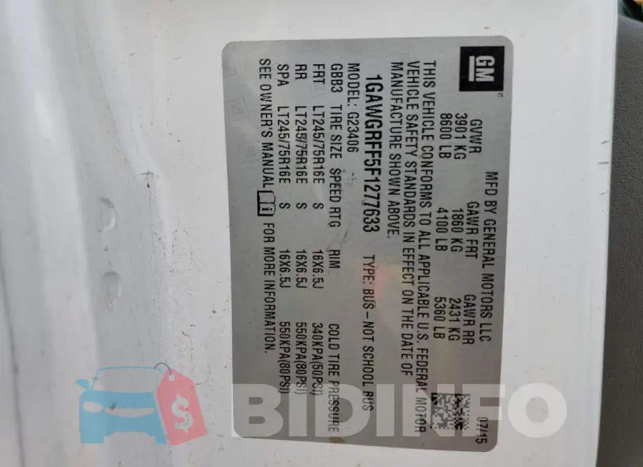 1GAWGRFF5F1277633 Photo# 13