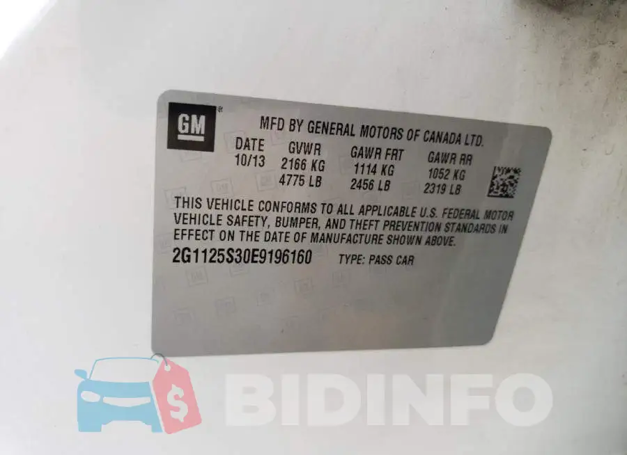 2G1125S30E9196160 Photo# 12
