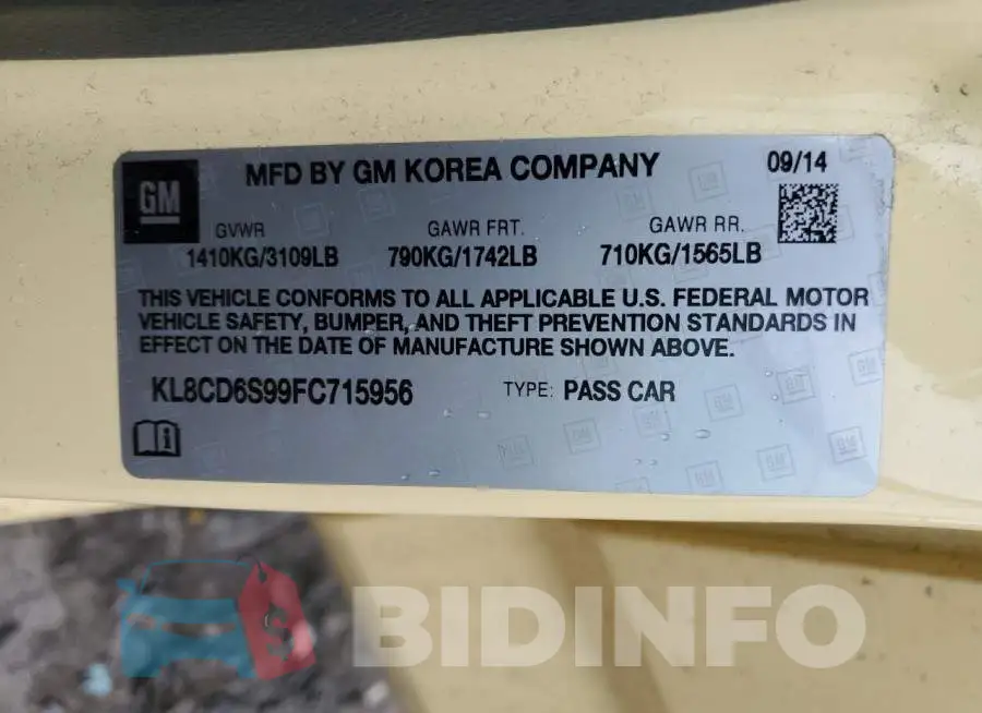 KL8CD6S99FC715956 Photo# 12