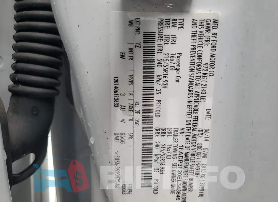 1FADP3F20EL343846 Photo# 12