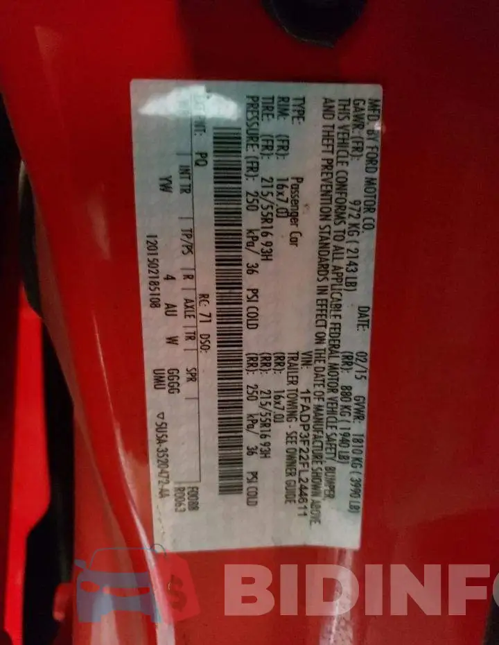 1FADP3F22FL244611 Photo# 12