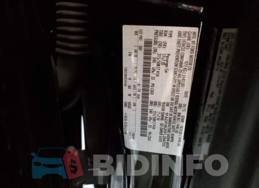 1FADP3K20FL294753 Photo# 12