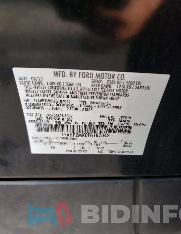 1FAHP2MK0FG187042 Photo# 12