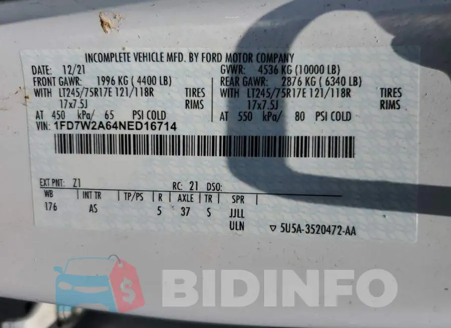 1FD7W2A64NED16714 Photo# 12