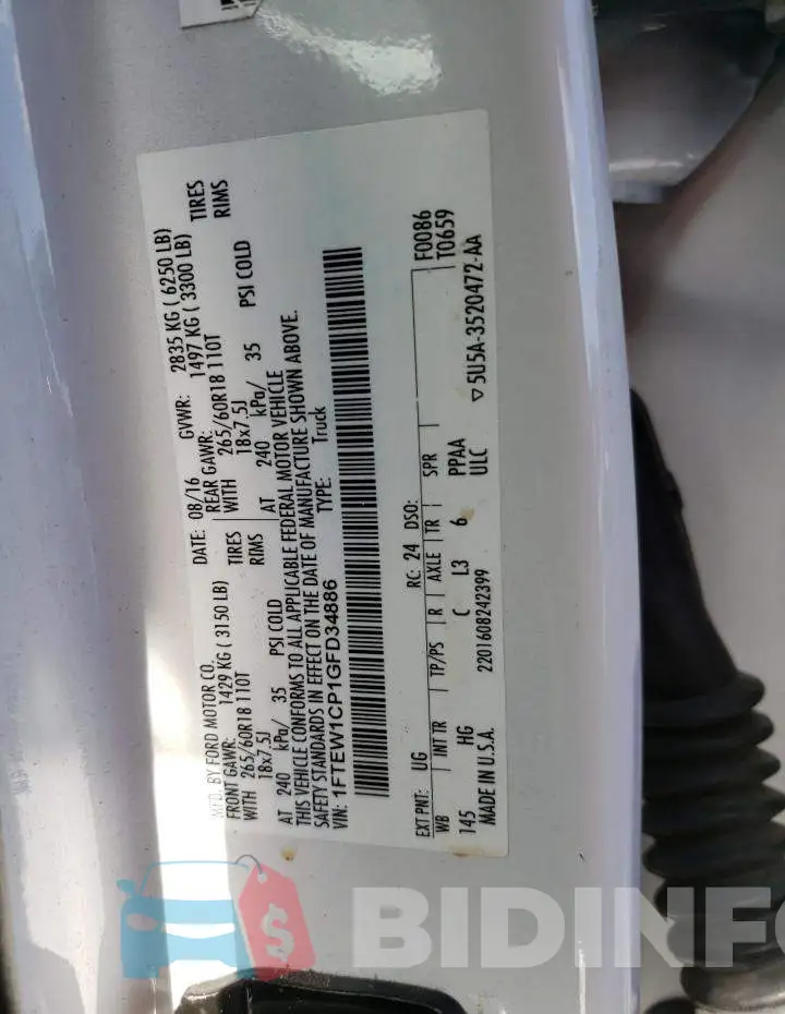 1FTEW1CP1GFD34886 Photo# 13