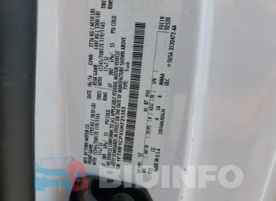 1FTMF1CPXGKF21353 Photo# 13