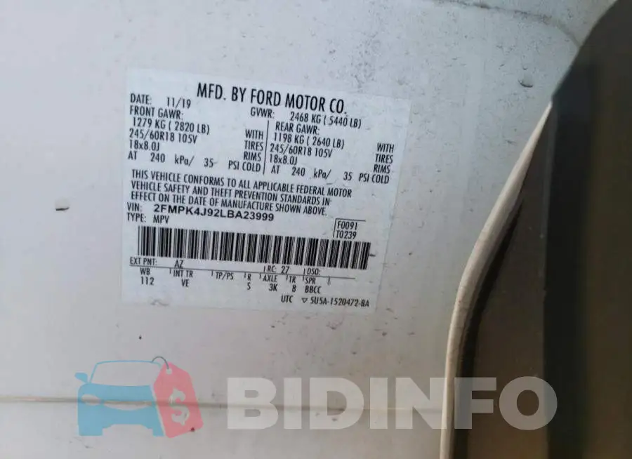 2FMPK4J92LBA23999 Photo# 12