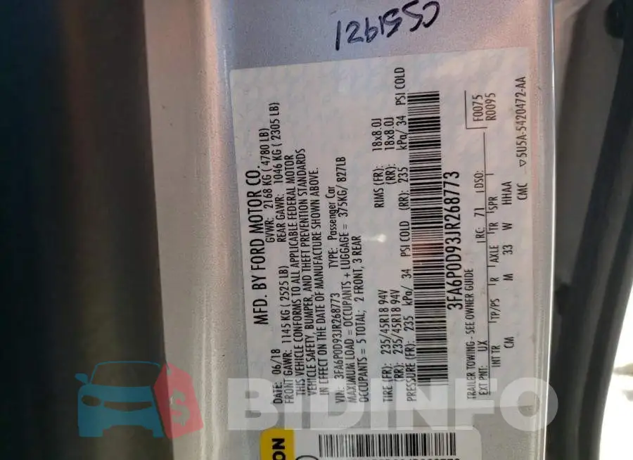 3FA6P0D93JR268773 Photo# 12