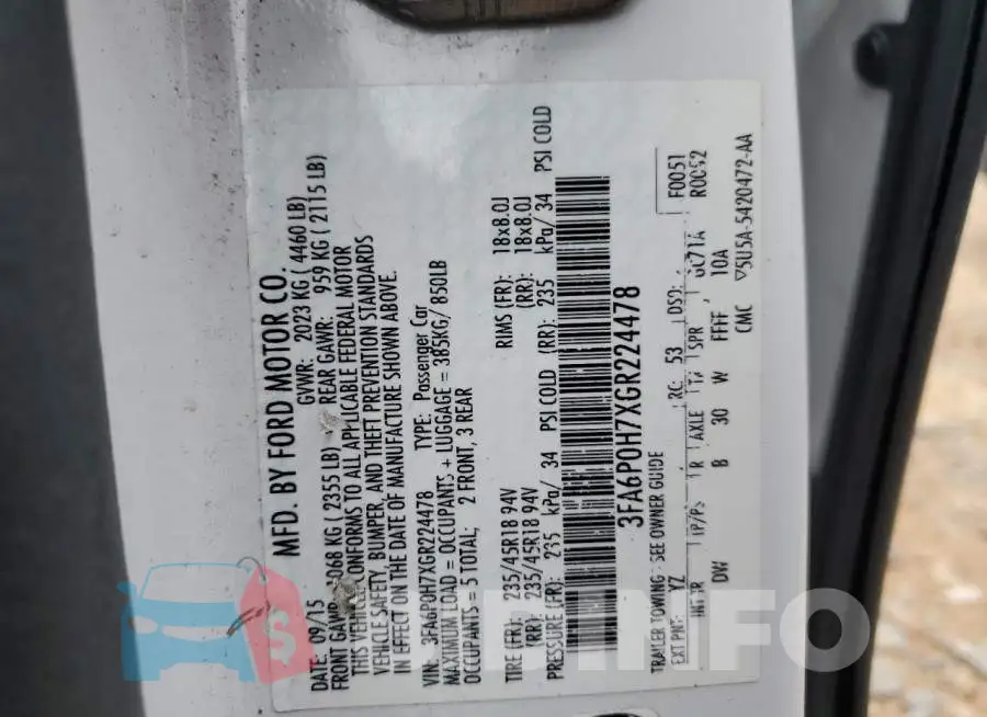 3FA6P0H7XGR224478 Photo# 12