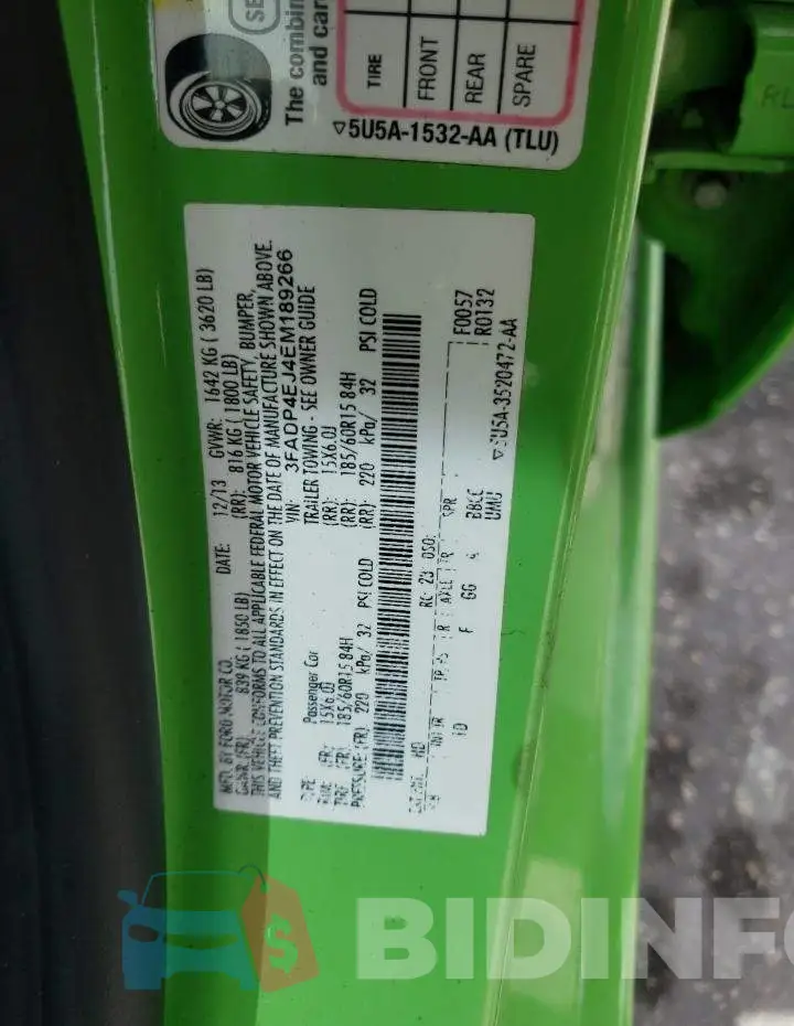 3FADP4EJ4EM189266 Photo# 12