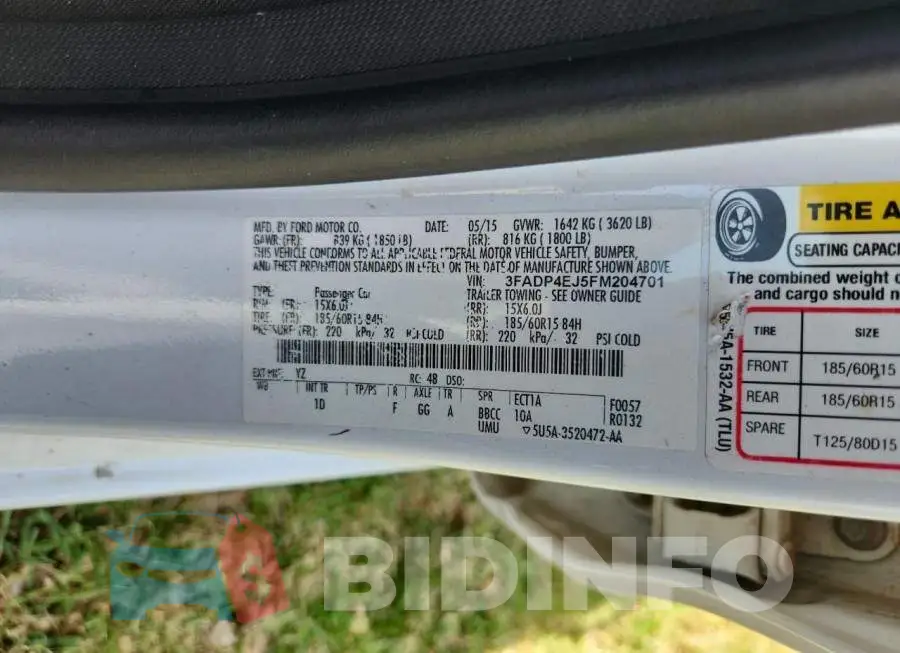 3FADP4EJ5FM204701 Photo# 10