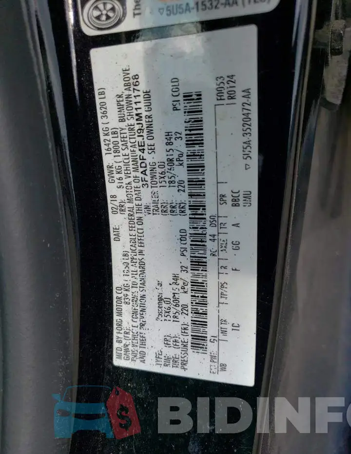 3FADP4EJ9JM111768 Photo# 12