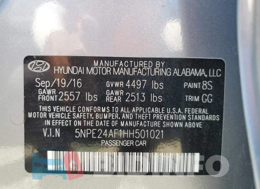 5NPE24AF1HH501021 Photo# 12