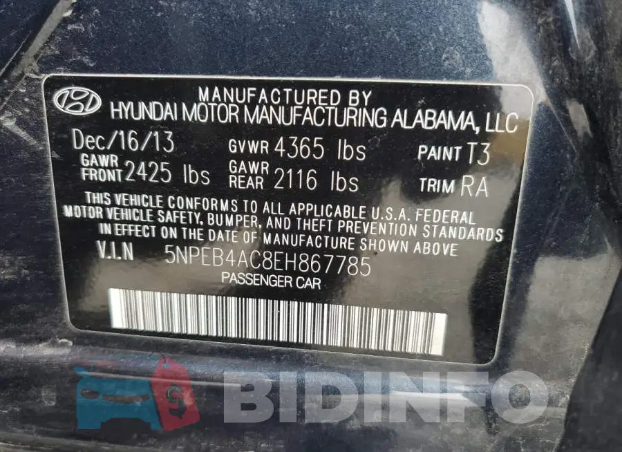 5NPEB4AC8EH867785 Photo# 12
