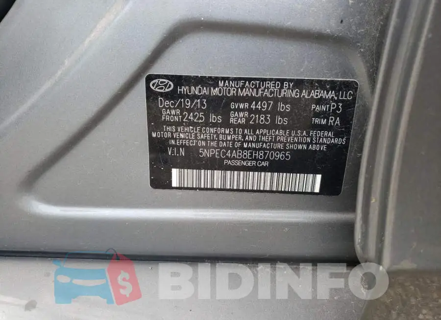 5NPEC4AB8EH870965 Photo# 12