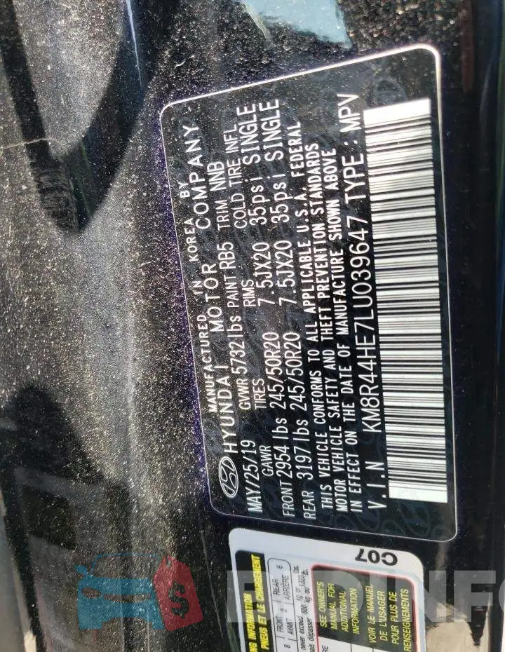KM8R44HE7LU039647 Photo# 13