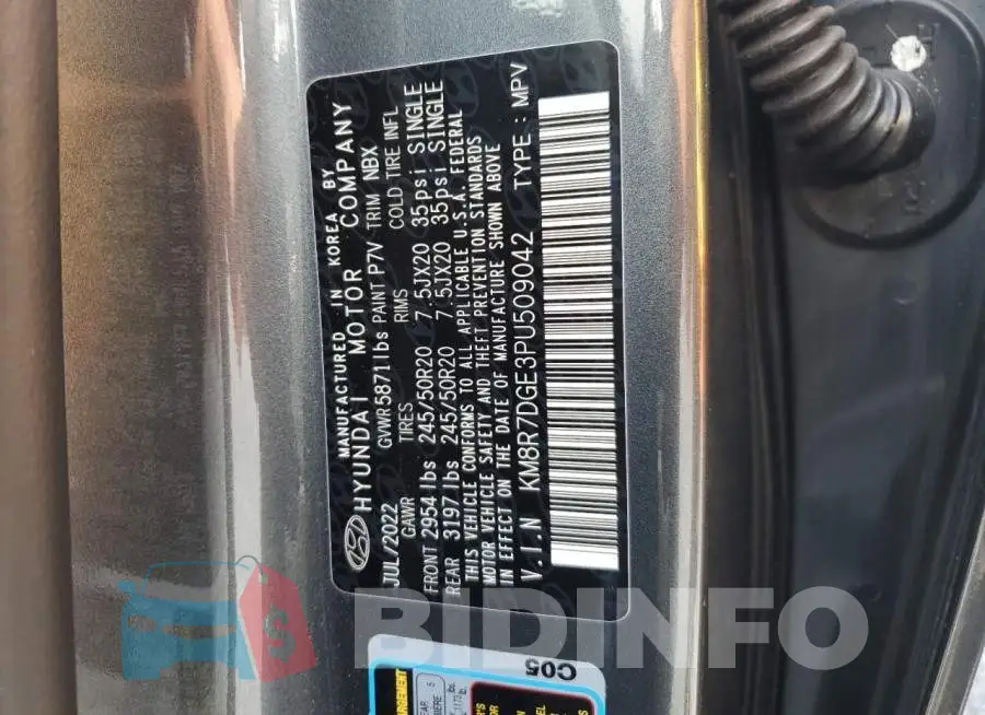 KM8R7DGE3PU509042 Photo# 13