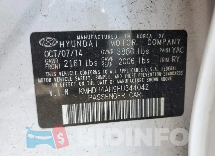 KMHDH4AH9FU344042 Photo# 12
