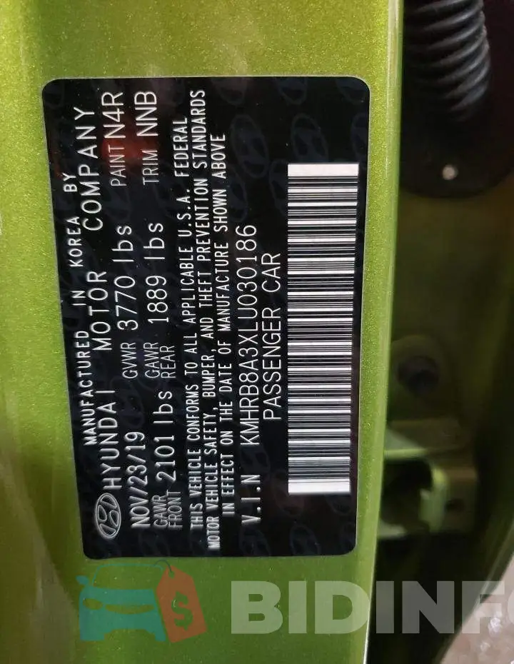 KMHRB8A3XLU030186 Photo# 13