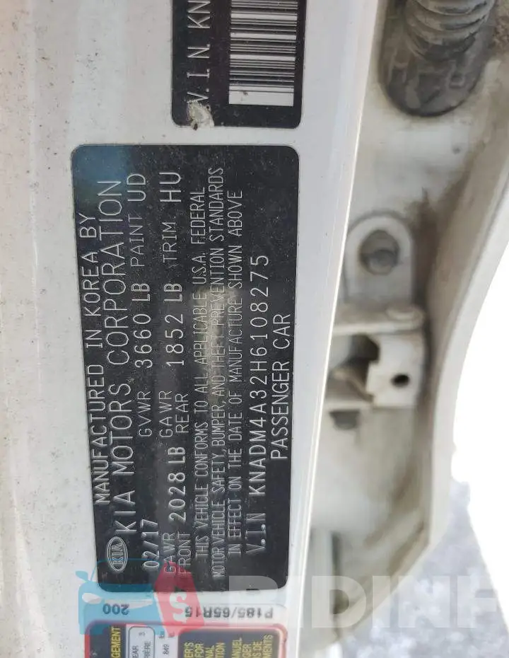 KNADM4A32H6108275 Photo# 12