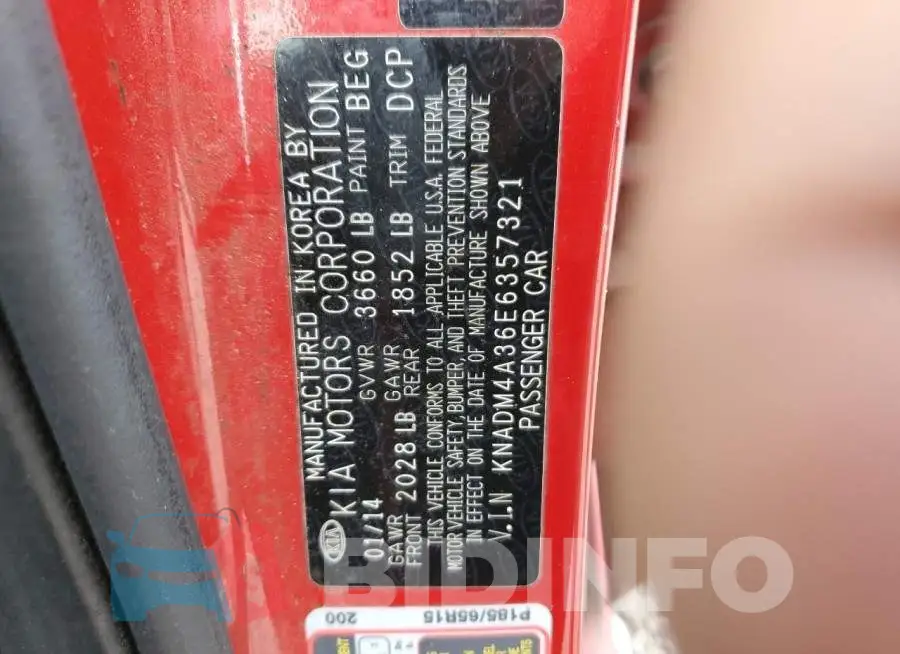 KNADM4A36E6357321 Photo# 12