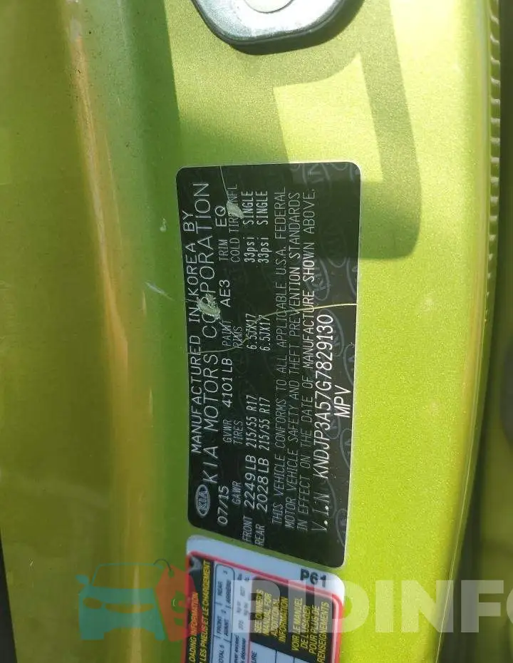 KNDJP3A57G7829130 Photo# 12