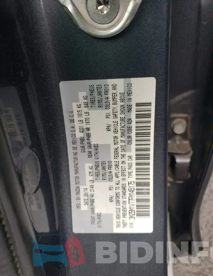 3MZBM1V77FM145175 Photo# 12