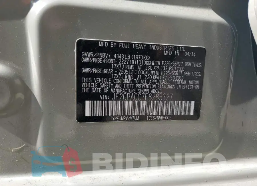 JF2GPACC7E8285327 Photo# 14