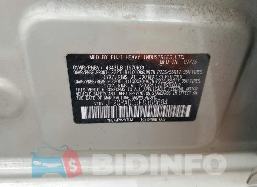 JF2GPADC5F8308684 Photo# 12